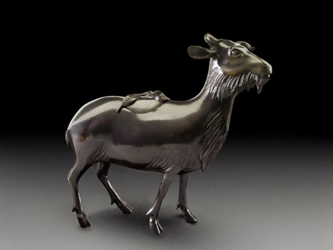 A Bronze Incense Burner in the Form of a Goat, Qing Dynasty | MasterArt